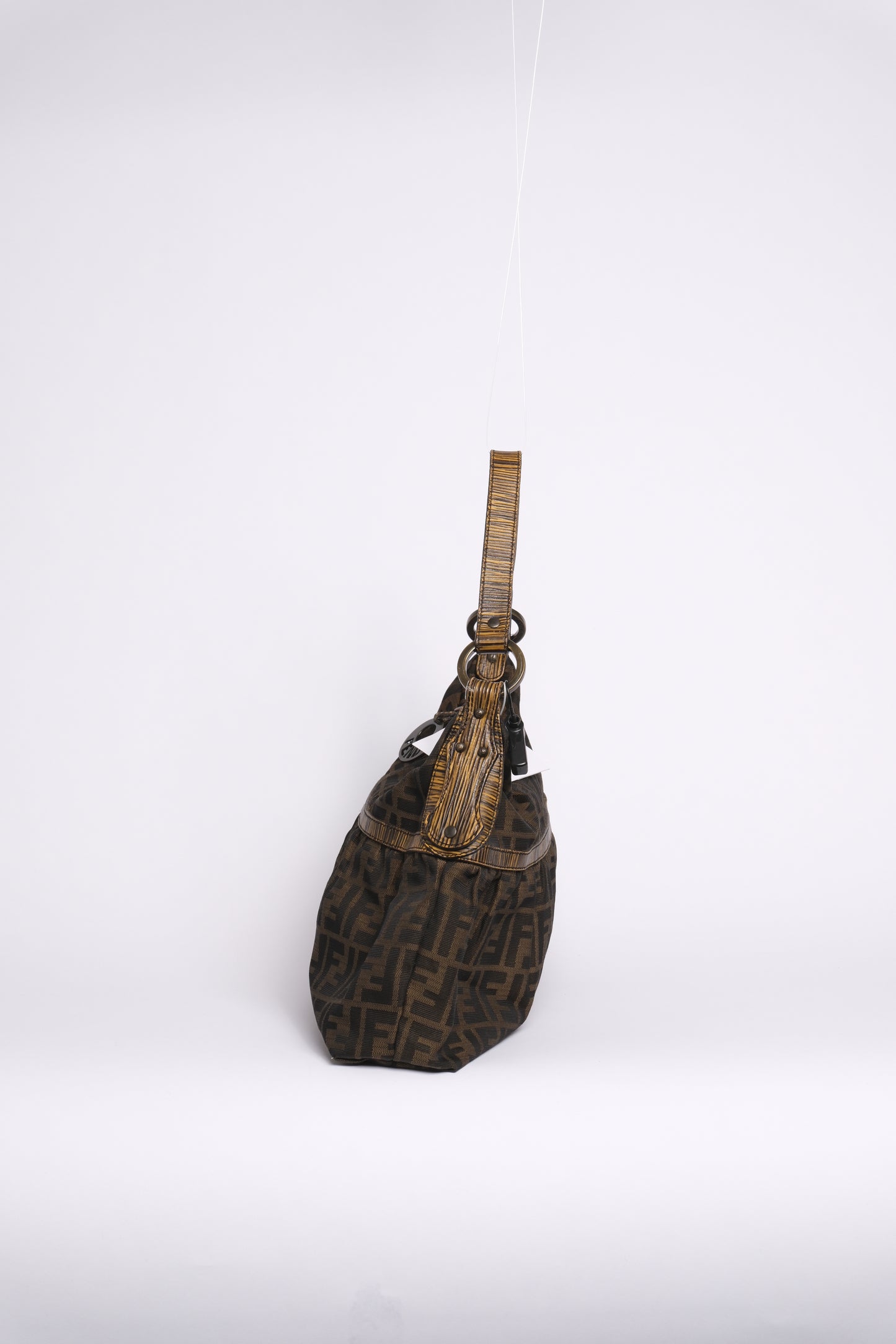 Fendi Brown Zucca Canvas Chef Shoulder Bag