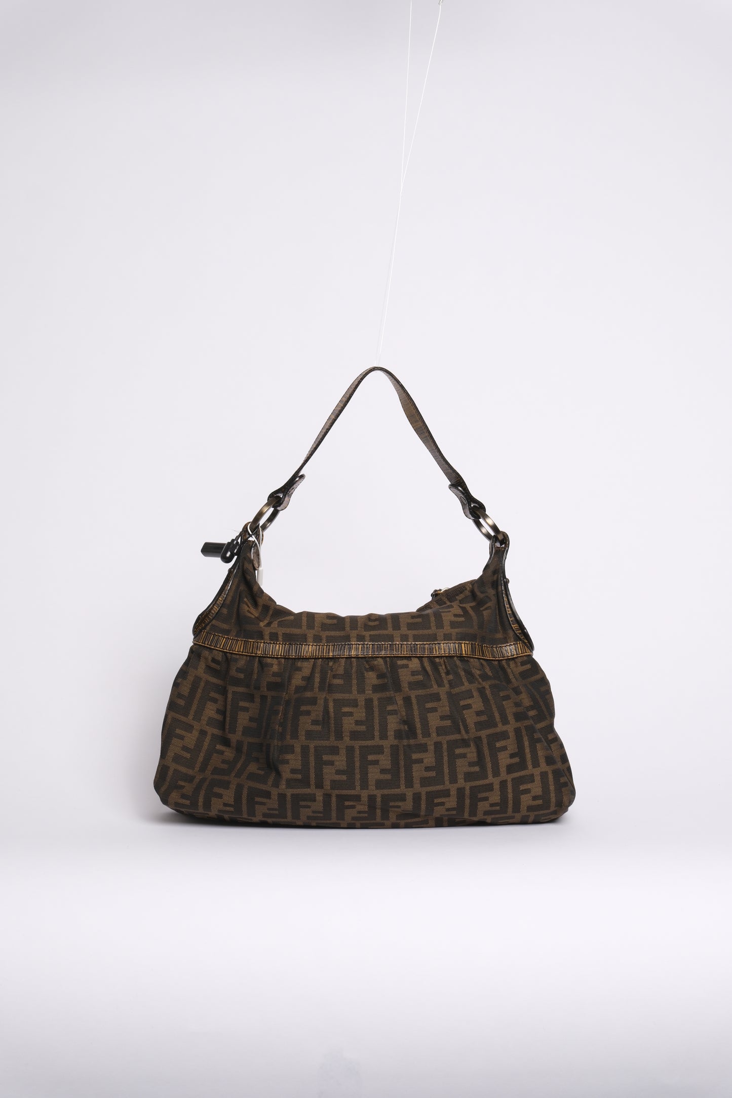 Fendi Brown Zucca Canvas Chef Shoulder Bag