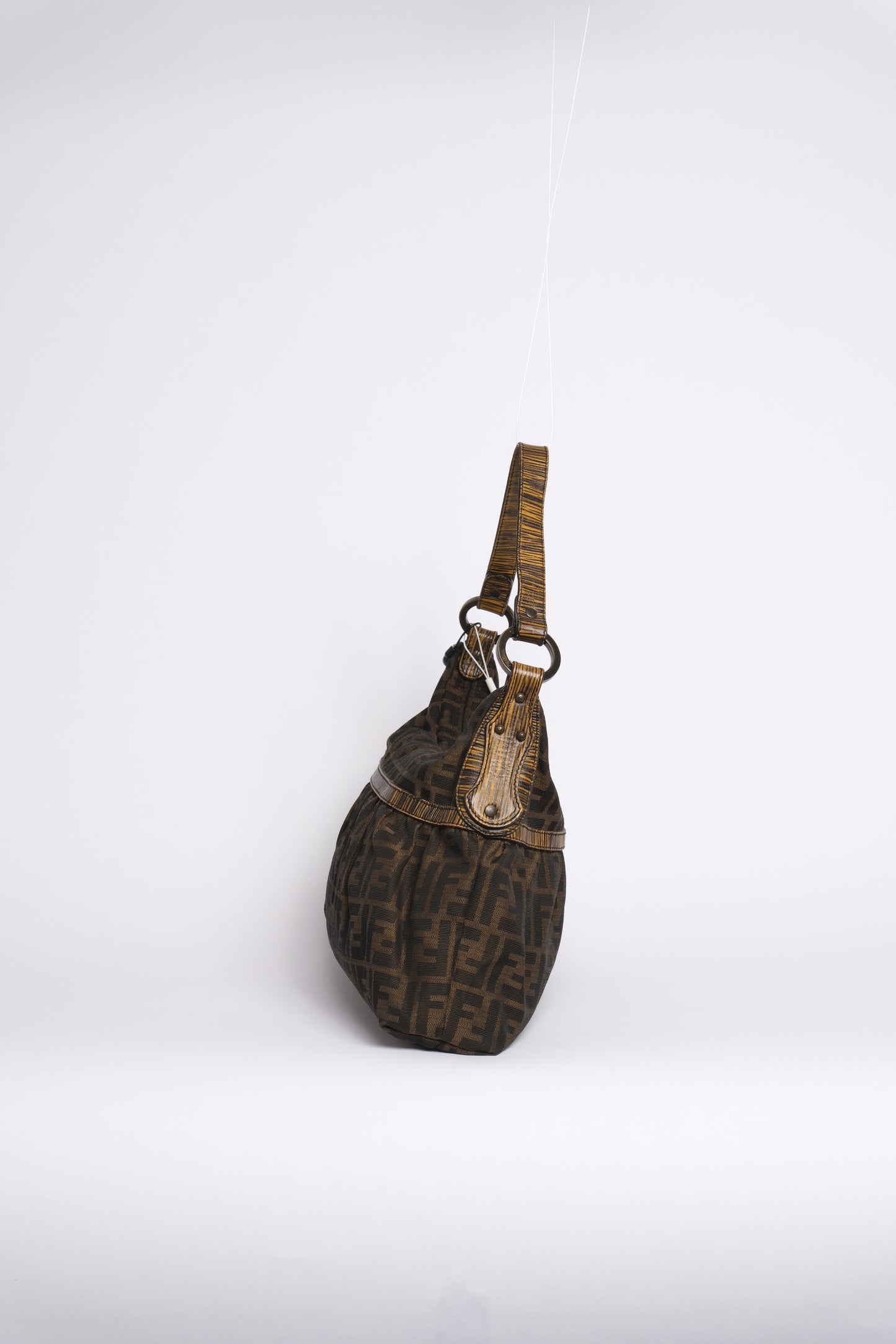 Fendi Brown Zucca Canvas Chef Shoulder Bag