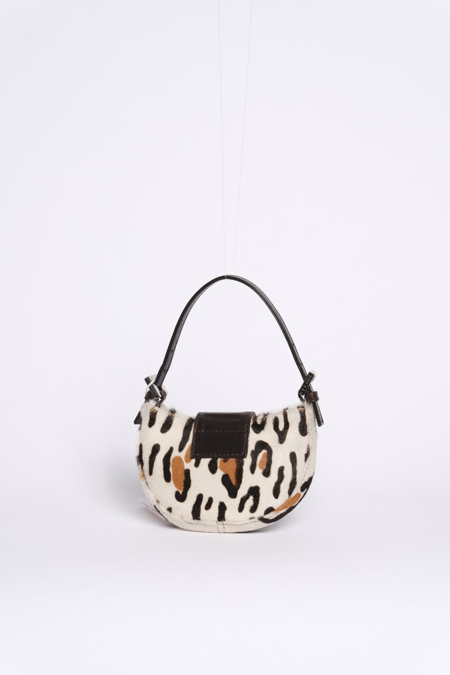 Fendi White Cheetah Print Pony-hair Mini Croissant Top Handle Bag (Copy)