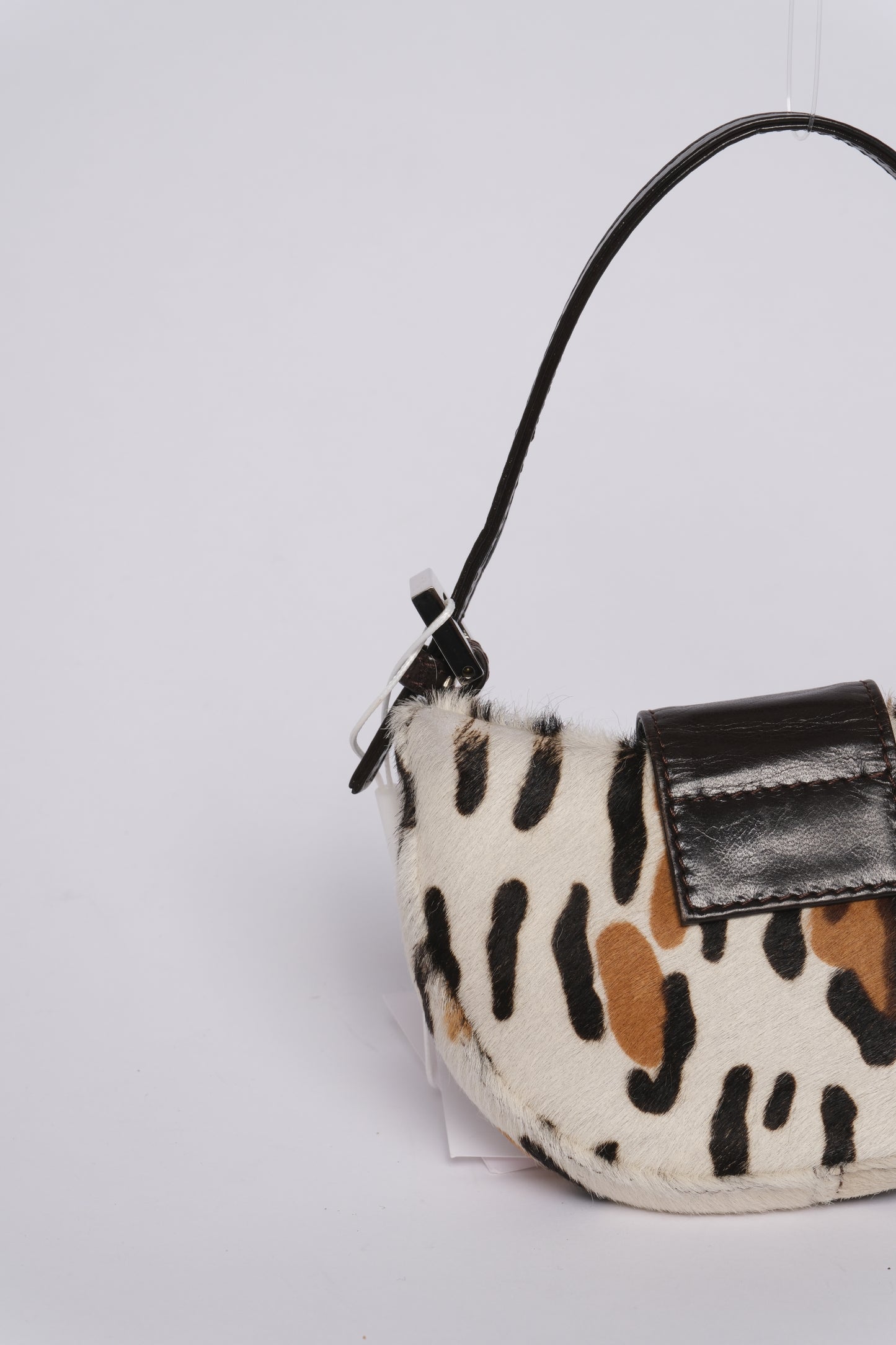 Fendi White Cheetah Print Pony-hair Mini Croissant Top Handle Bag (Copy)
