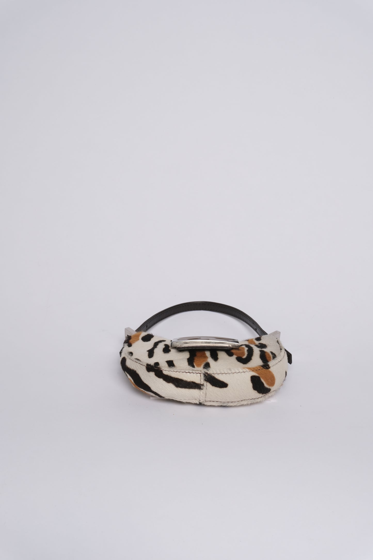 Fendi White Cheetah Print Pony-hair Mini Croissant Top Handle Bag (Copy)