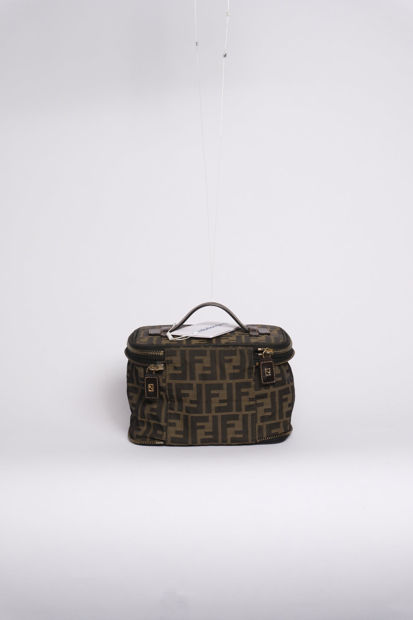 Fendi Brown Zucca Canvas Vanity Bag