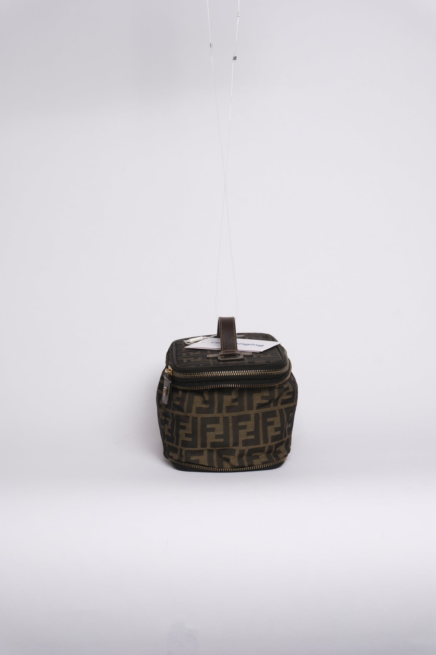 Fendi Brown Zucca Canvas Vanity Bag