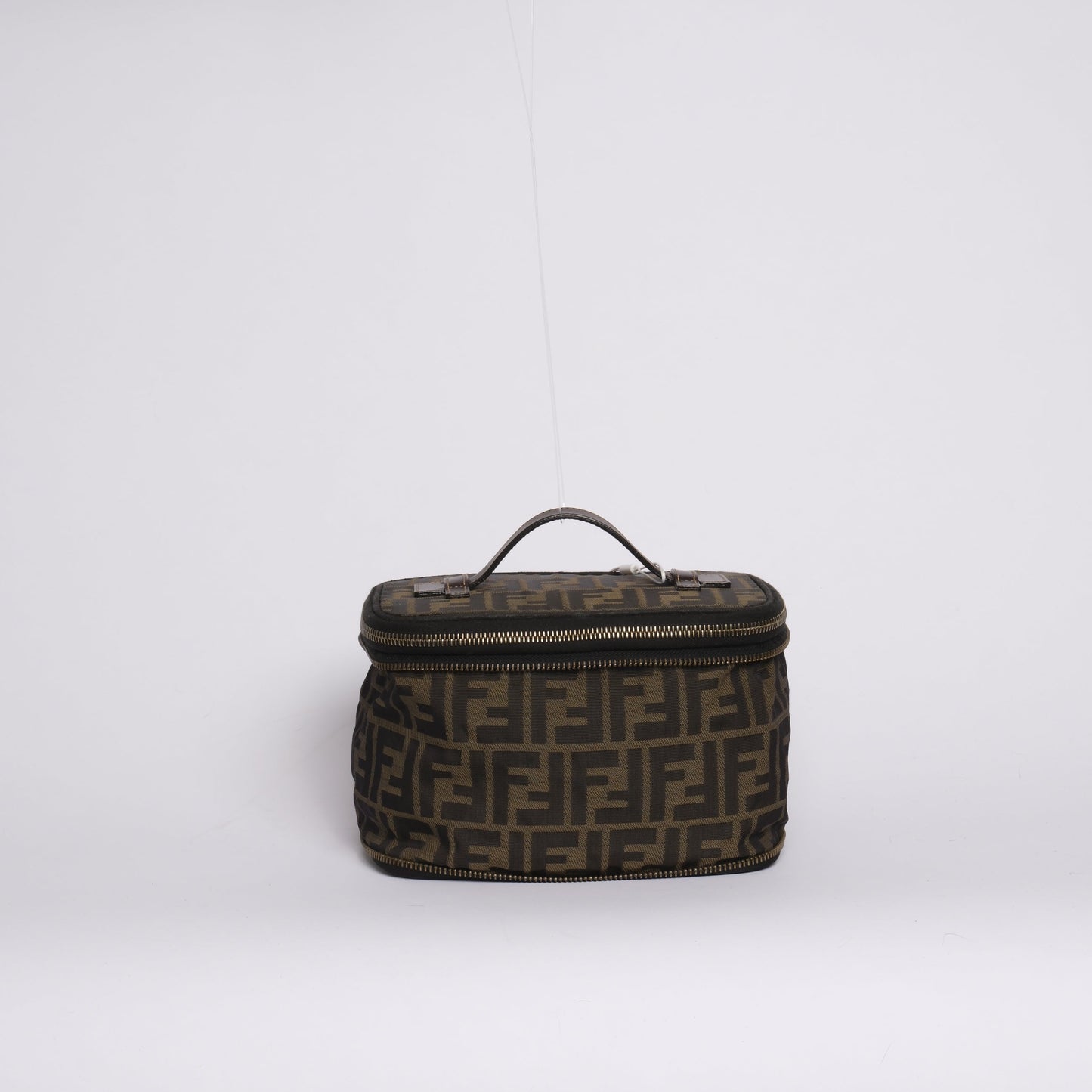 Fendi Brown Zucca Canvas Vanity Bag