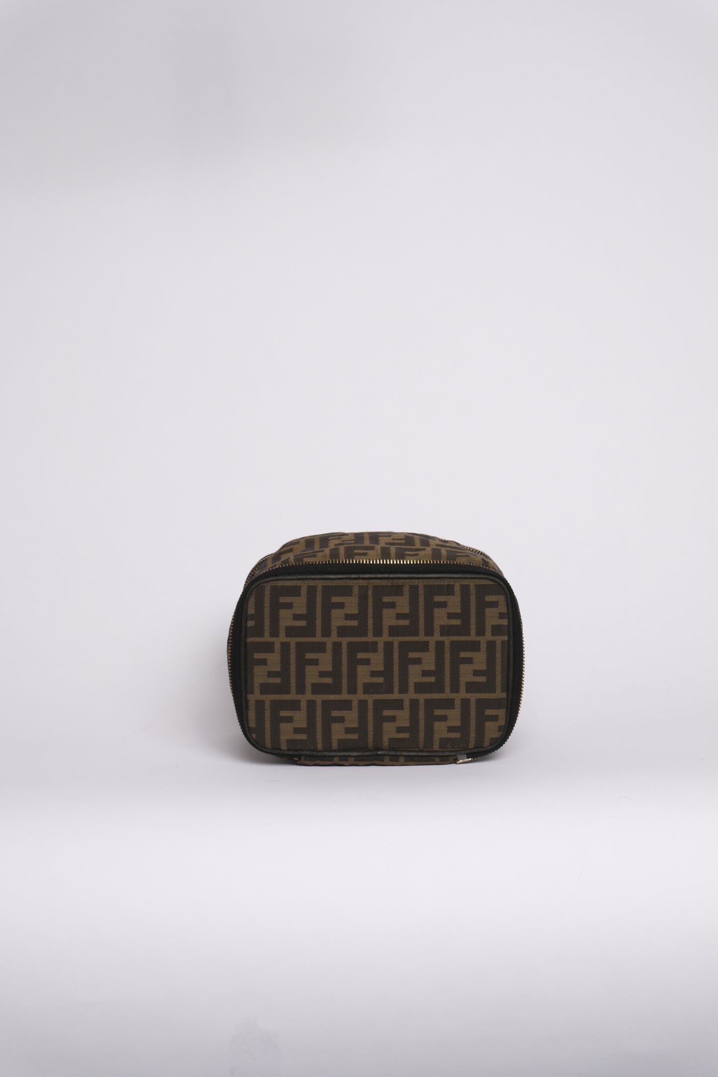 Fendi Brown Zucca Canvas Vanity Bag