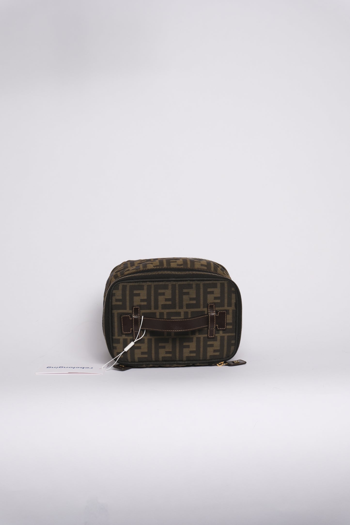 Fendi Brown Zucca Canvas Vanity Bag